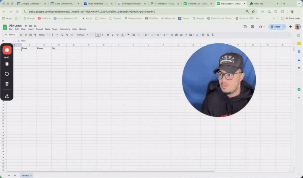 I'M SPENDING MY OWN MONEY TO RUN BUYER ADS IN THE US AND CANADA AND I'M UPDATING THE LEAD SHEET DAILY