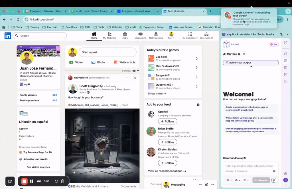 Give me 15 minutes, and I’ll give you a LinkedIn routine that works 🚀