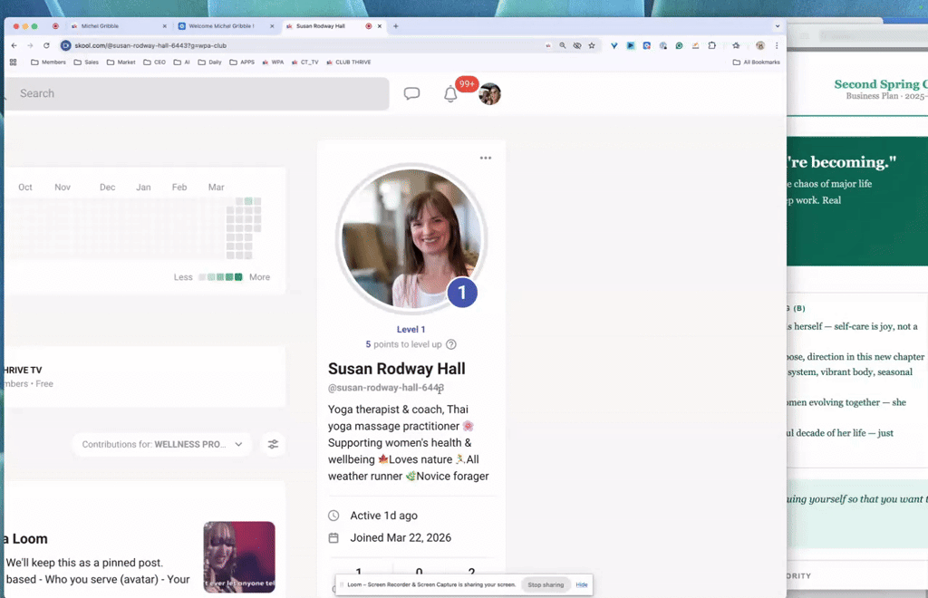 Welcome Susan Rodway Hall... and her Second Spring Club