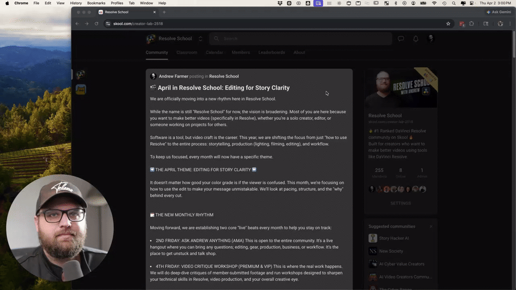🎬 April in Resolve School: Editing for Story Clarity