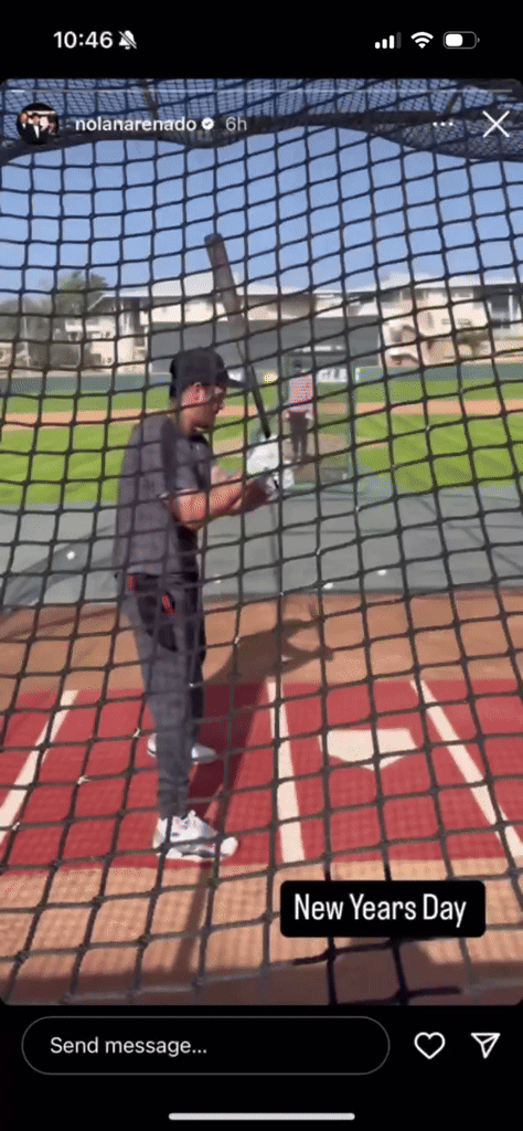 Arenado BP from behind 😎