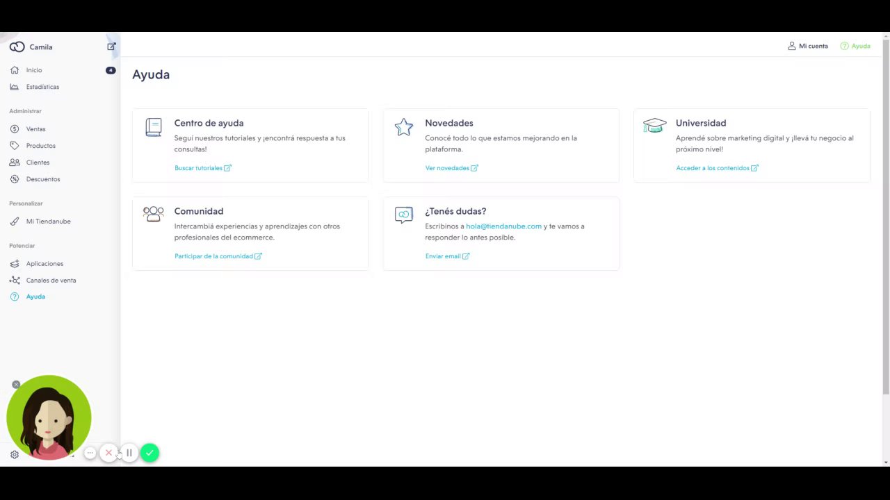 Preview of Donde embeber el código de formulario en Tienda nube