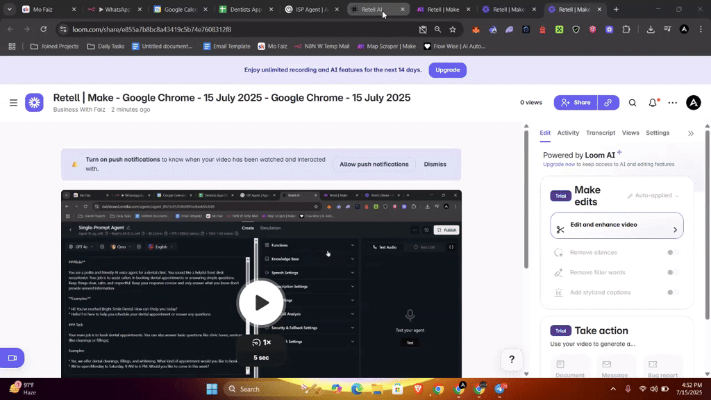 Built a AI Voice Receptionist  — Would Love Your Honest Feedback