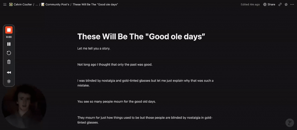 These Will Be The "Good ole days”