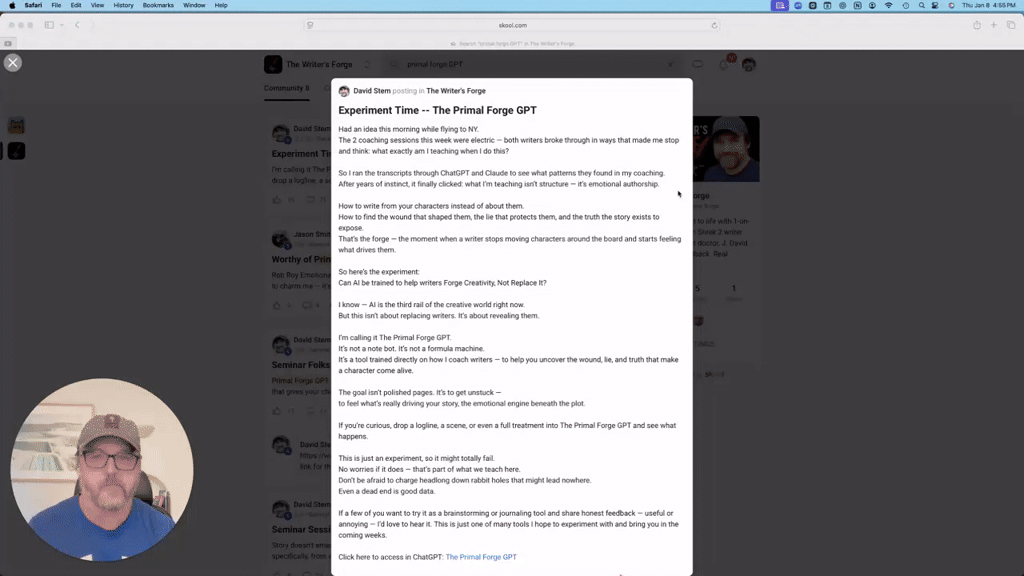 Experiment Time -- The Primal Forge GPT