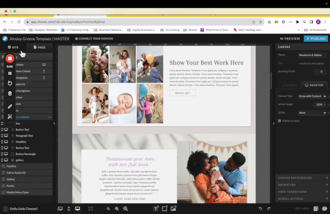 Preview of Ainsley Greene Tutorials: Editing About Page