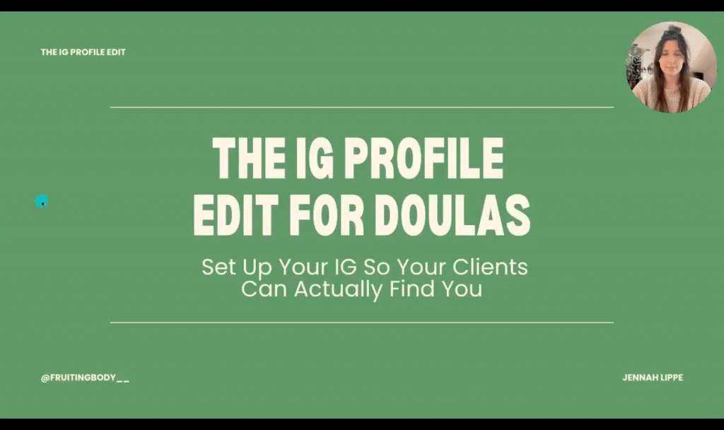 New Training: The Instagram Profile Edit For Doulas