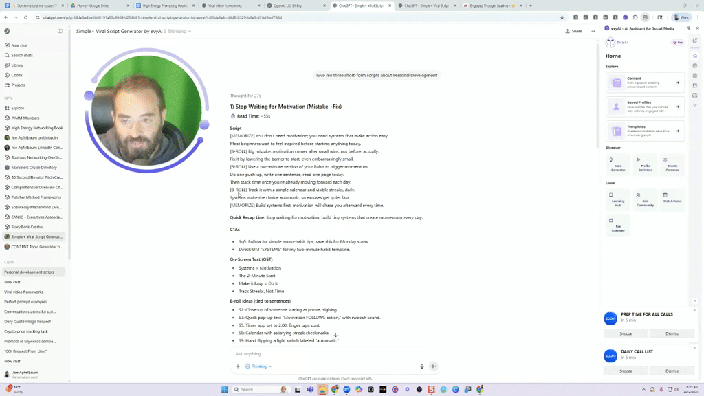 New Tools: Viral Script Generator + Topic Generator (now live in the GPT Store under evyAI)