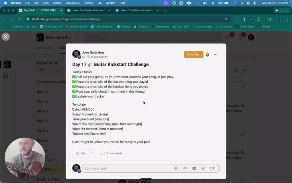 Day 17 🎸 Guitar Kickstart Challenge
