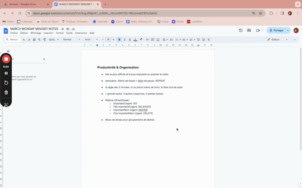 Quelques techniques de Productivité et Organisation 