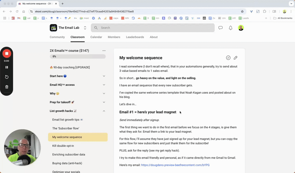My welcome sequence 👋