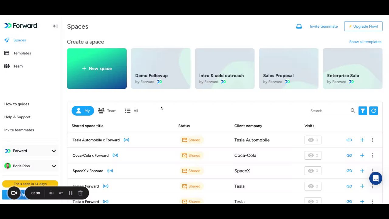 Preview of How to save a space as a new template