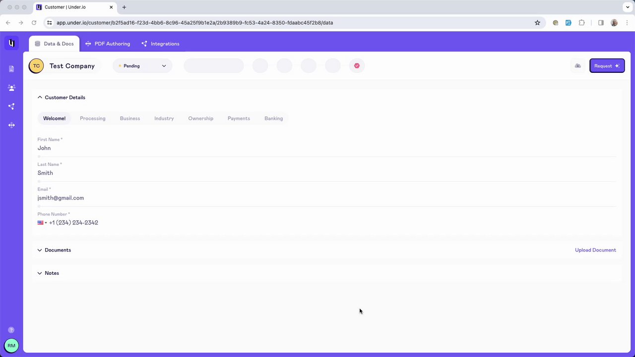 Preview of Export Customer Data