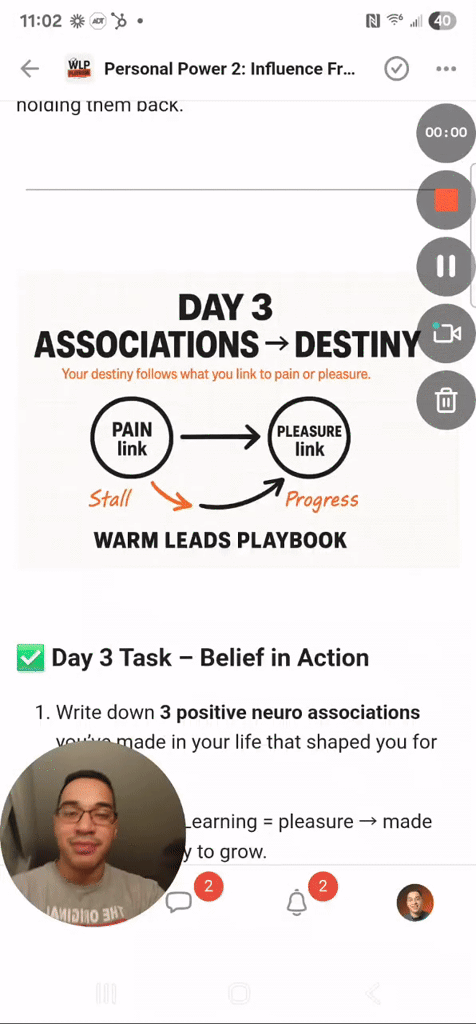 Personal Power Action for Day 3