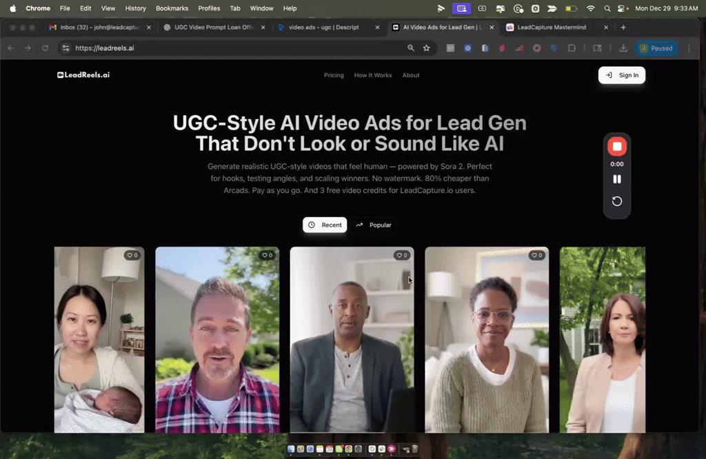 Creating UGC style video ads to attract lead buyers/clients (example workflow)