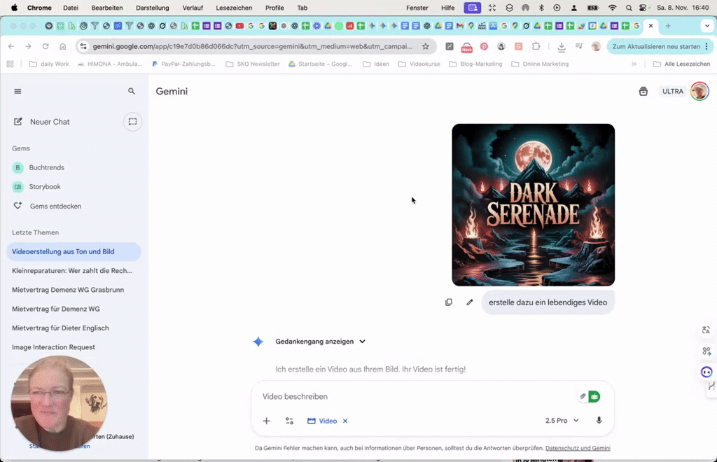 Videos aus einem Bild auch mit Gemini (Veo3)