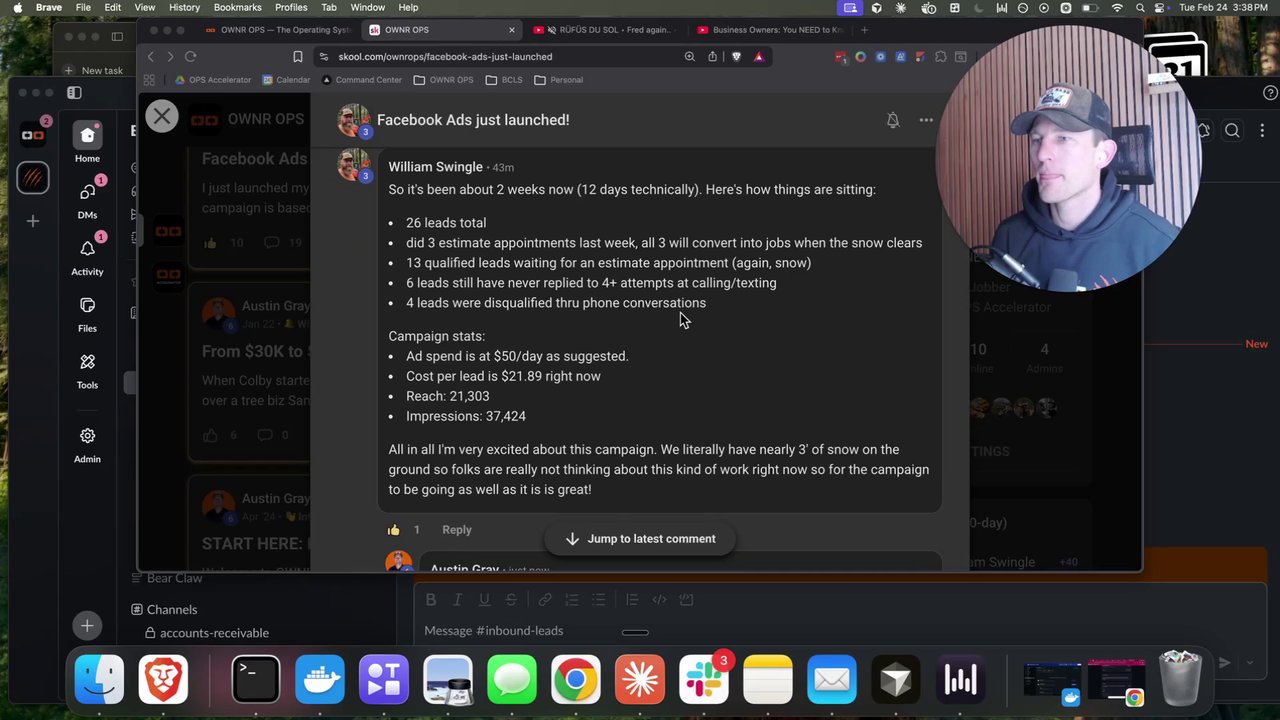 Case Study: $569 Facebook Spend Into $7,750 Of Work (In Winter)