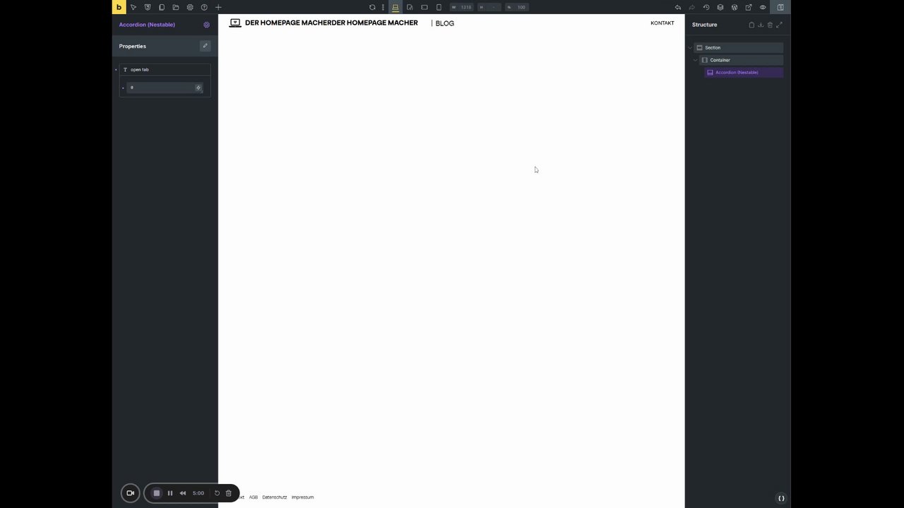 Preview of Test Accordion - Der Homepage Macher - 11 March 2025