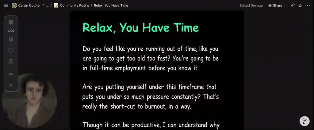 Relax, You Have Time