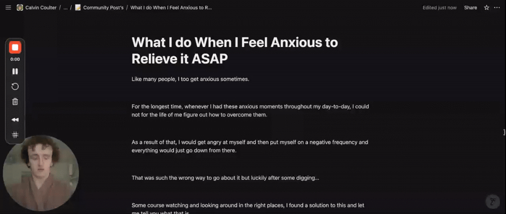 What I do When I Feel Anxious to Relieve it ASAP