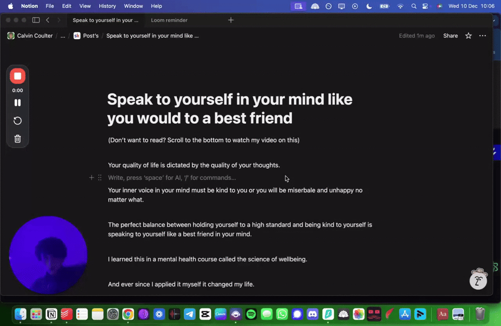 Speak to yourself in your mind like you would to a best friend