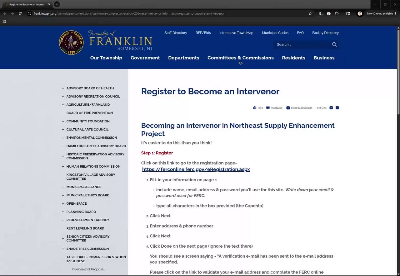 Preview of How to Register as an Intervenor - NESE