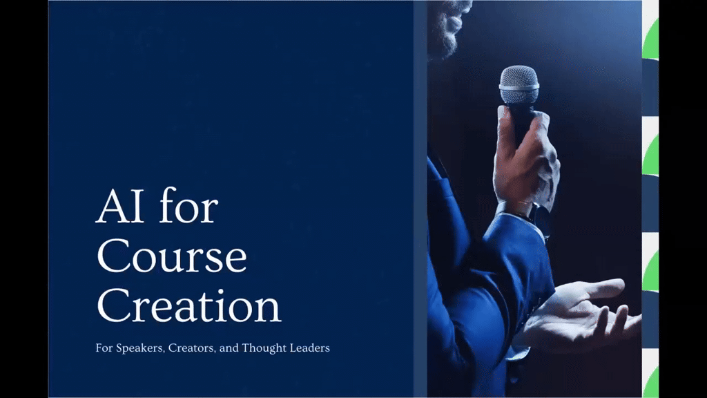 Showcase:  AI for Course Creation (WATCH)