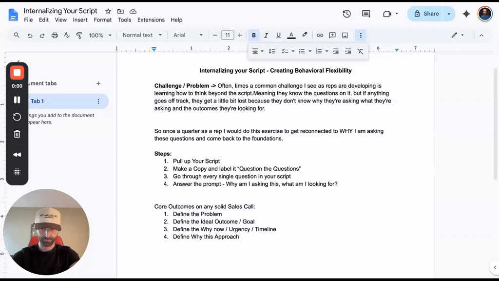 Internalizing Your Script