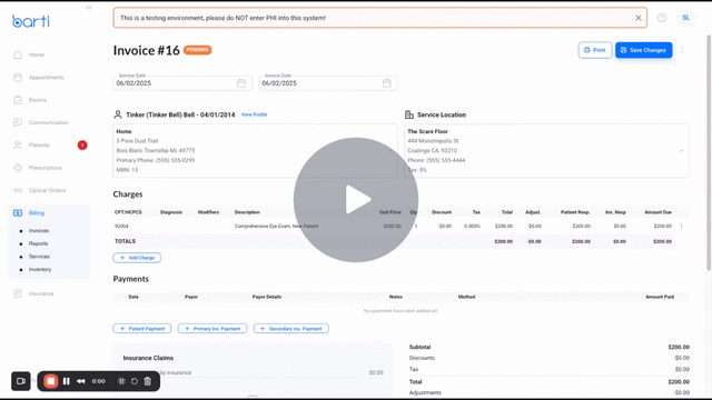 Assign staff members to invoice charges
