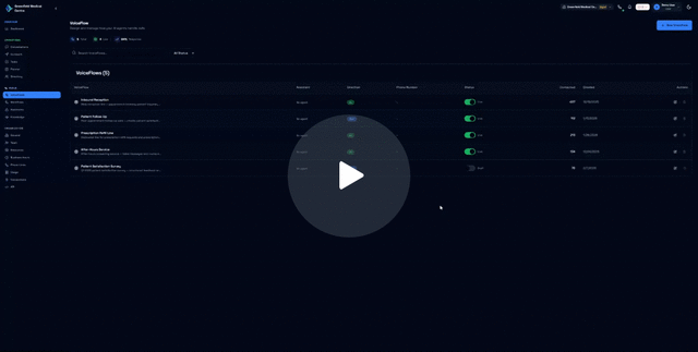 Prompt-to-VoiceFlow — watch AI generate a complete VoiceFlow from a plain English description