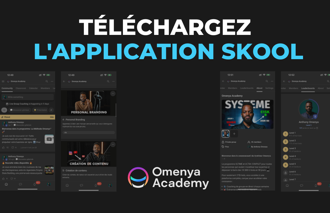 Bienvenue dans la Omenya Academy™ 🚀 