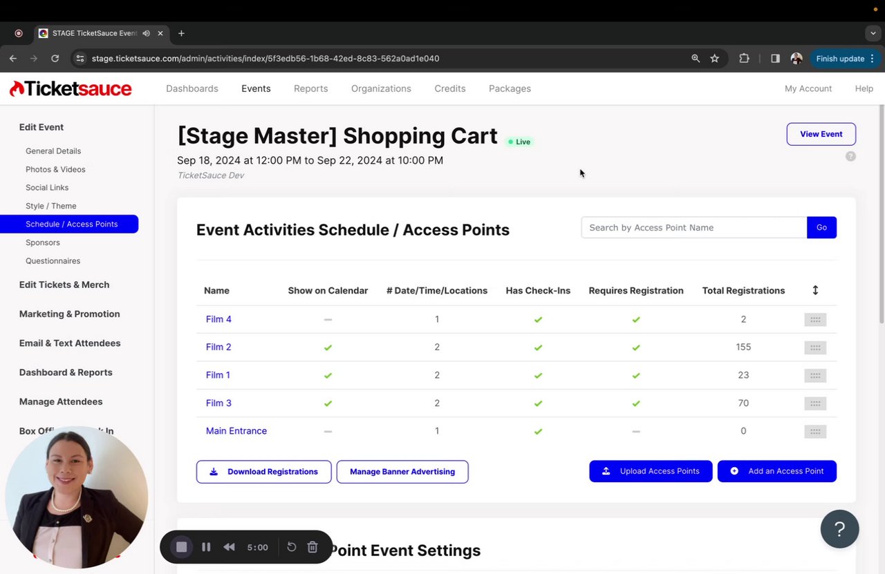 Preview of STAGE TicketSauce Event Manager - 19 June 2024