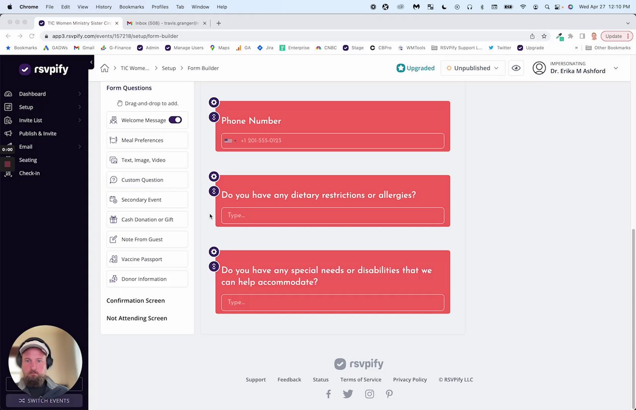 Preview of TIC Women Ministry Sister Circle 2.0 Experience Form Builder • RSVPify - 27 April 2022