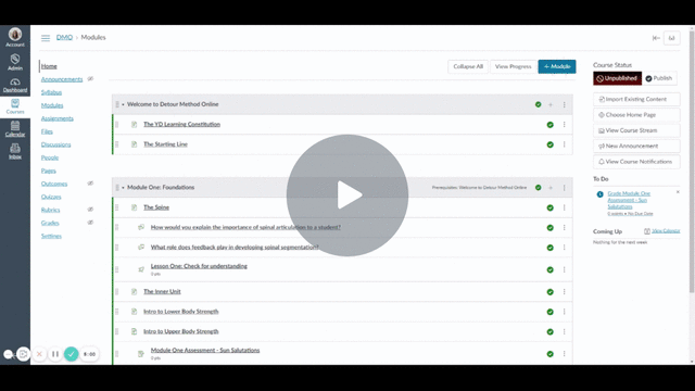Detour Method Online